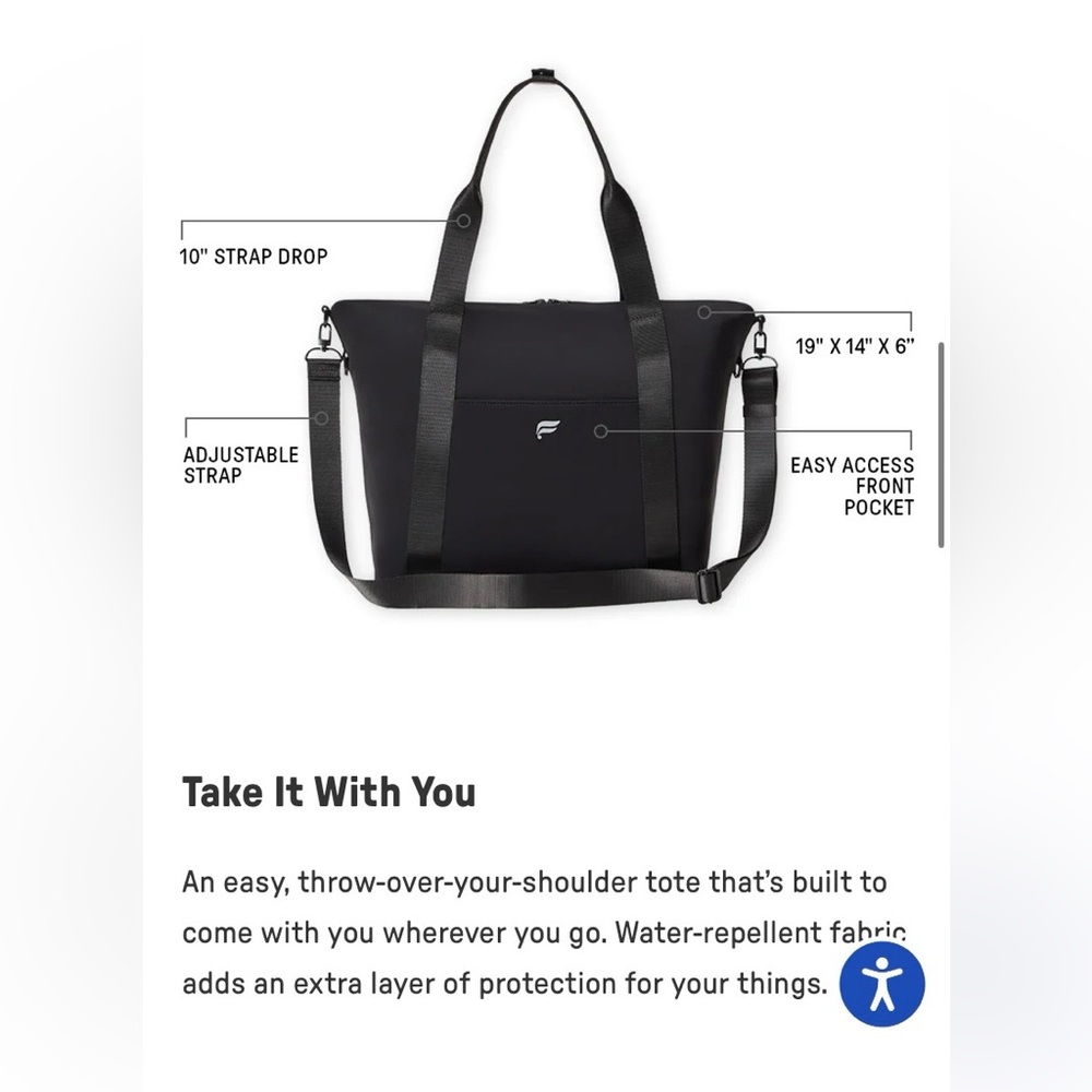 Fabletics The Everyday Tote in Berry Crush - Picture 11 of 13